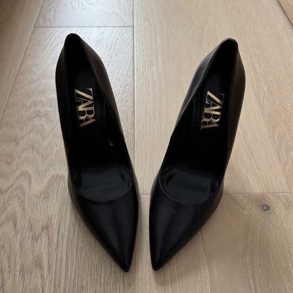 Zara Shoes - Zara Black Leather Heels